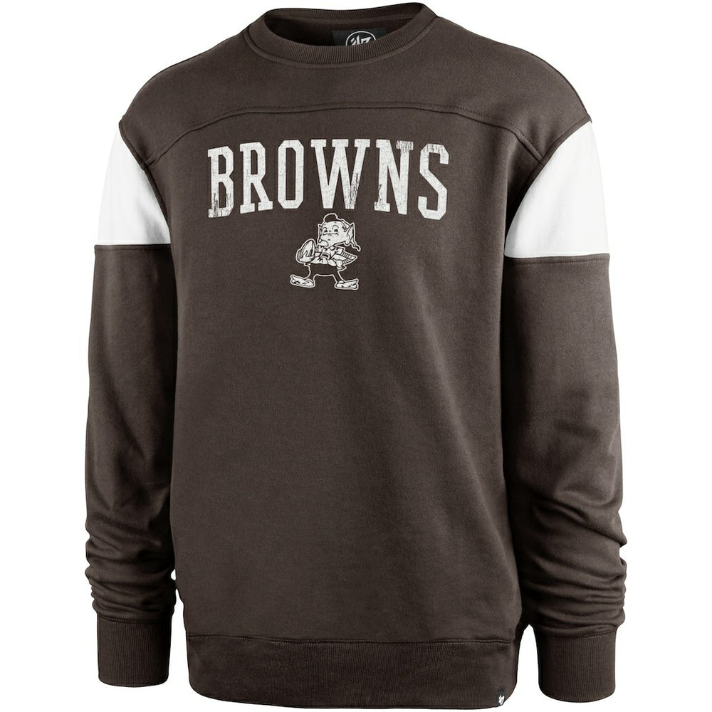 Cleveland Browns '47 Groundbreaker Onset Pullover Sweatshirt Brown