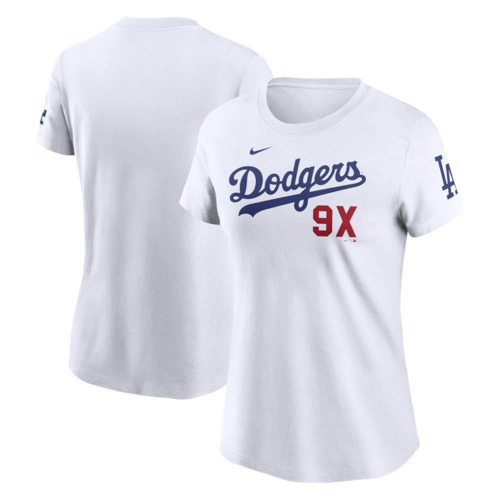Los Angeles Dodgers Nike Women's 9X Champions T-Shirt - White T-shirts