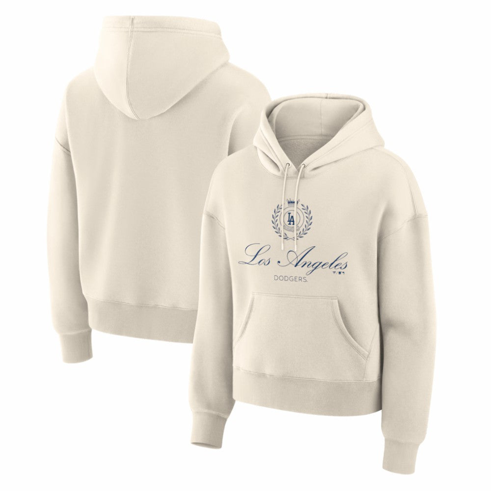 Los Angeles Dodgers Fanatics Women's Legacy Fleece Hoodie - Cream Hoodies