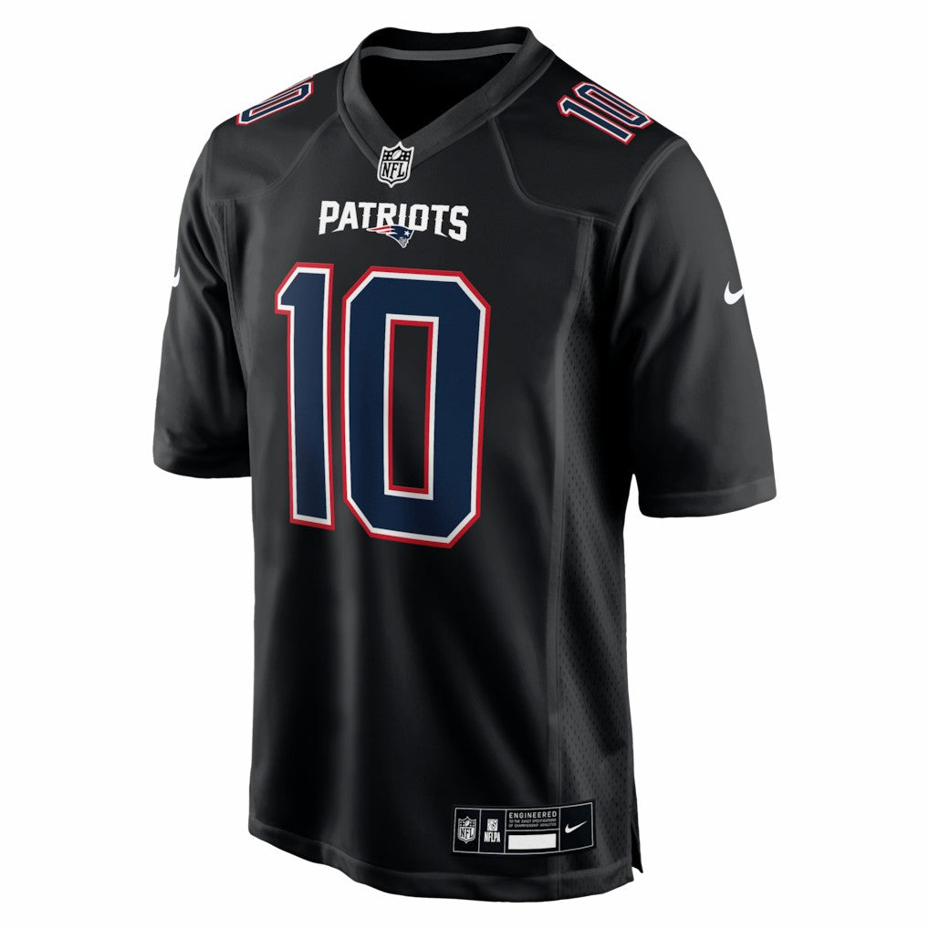 NFL Drake Maye New England Patriots Game Jersey - Carbon Black