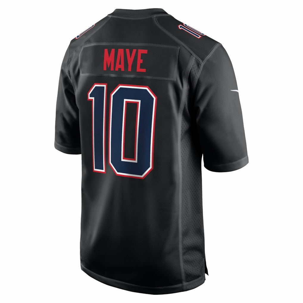 NFL Drake Maye New England Patriots Game Jersey - Carbon Black