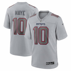 NFL Drake Maye New England Patriots Atmosphere Fashion Game Jersey - Gray