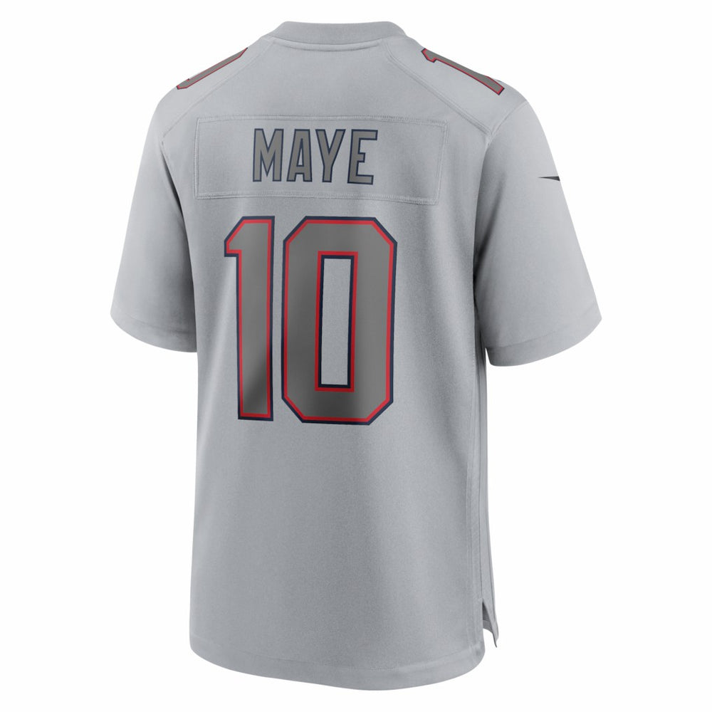 NFL Drake Maye New England Patriots Atmosphere Fashion Game Jersey - Gray