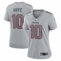 NFL Drake Maye New England Patriots Women's Fashion Atmosphere Fashion Game Jersey - Gray