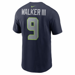 Kenneth Walker III Seattle Seahawks Super Bowl LX Patch Name & Number T-Shirt College Navy