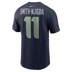 Jaxon Smith-Njigba Seattle Seahawks Super Bowl LX Patch Name & Number T-Shirt College Navy