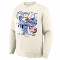 Shohei Ohtani Los Angeles Dodgers Fanatics Montage Legacy Sweatshirt - Cream Sweatshirts