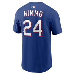 Brandon Nimmo Texas Rangers Nike Home Name & Number T-Shirt - Royal T-shirts
