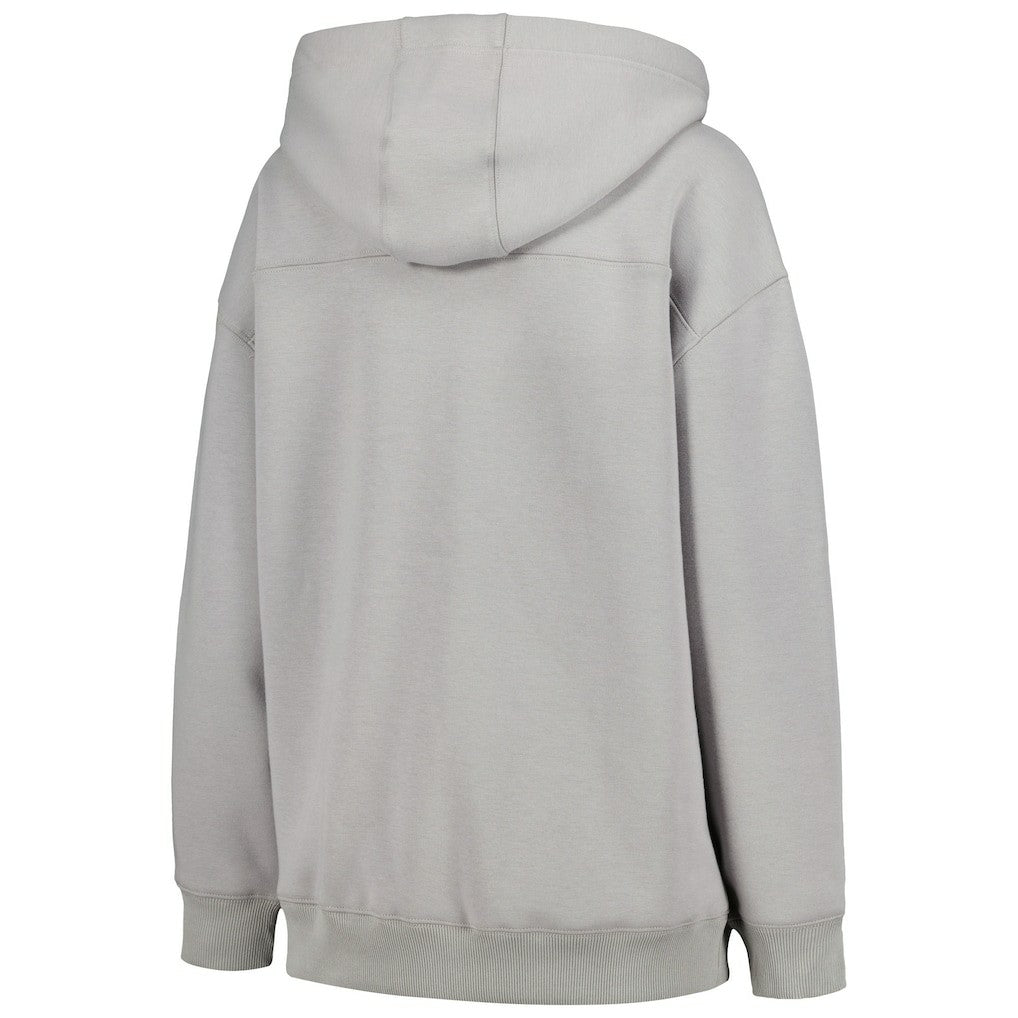 Minnesota Vikings The Wild Collective Women's Faux Fur Lined Tri-Blend Full-Zip Hoodie Gray