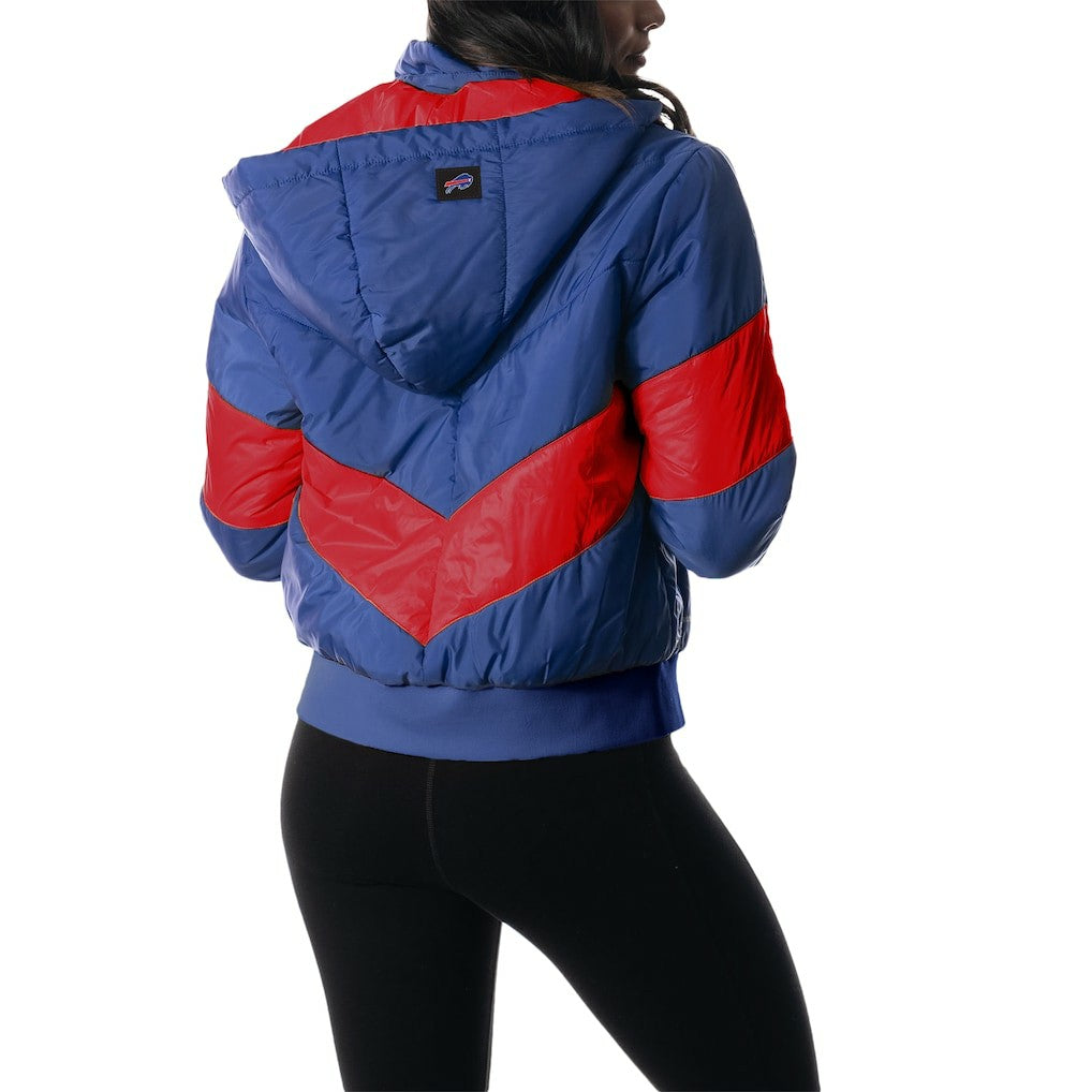 Buffalo Bills The Wild Collective Women's Puffer Full-Zip Hoodie Royal