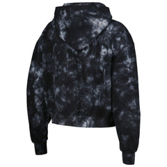 Las Vegas Raiders The Wild Collective Women's Tie-Dye Cropped Pullover Hoodie Black