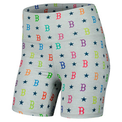 Boston Red Sox Terez Women's TLC Rainbow Shorts - Gray Shorts