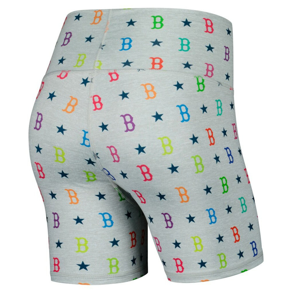 Boston Red Sox Terez Women's TLC Rainbow Shorts - Gray Shorts