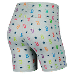 Boston Red Sox Terez Women's TLC Rainbow Shorts - Gray Shorts