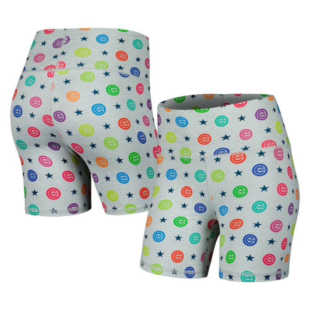 Chicago Cubs Terez Women's TLC Rainbow Shorts - Gray Shorts