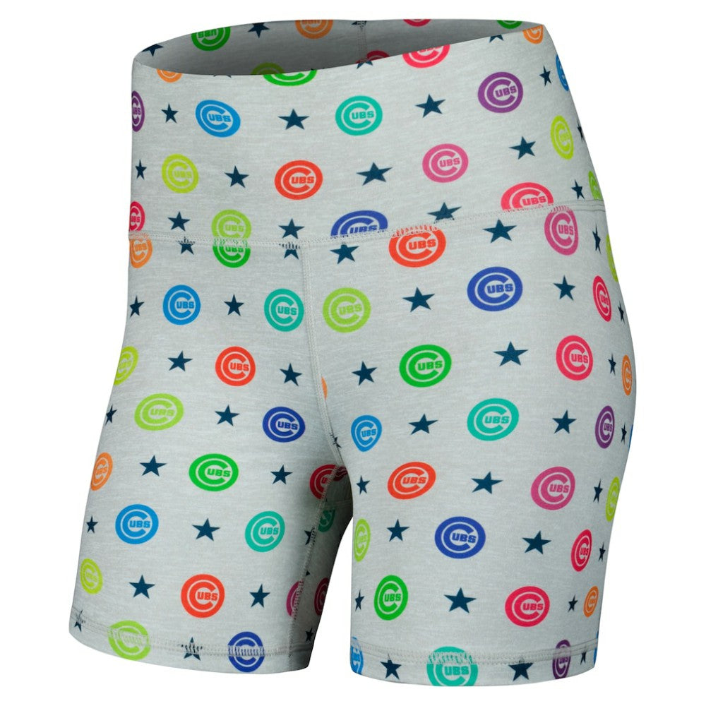 Chicago Cubs Terez Women's TLC Rainbow Shorts - Gray Shorts