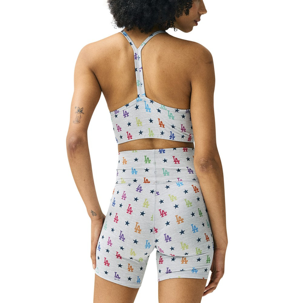 Los Angeles Dodgers Terez Women's TLC Rainbow Shorts - Gray Shorts