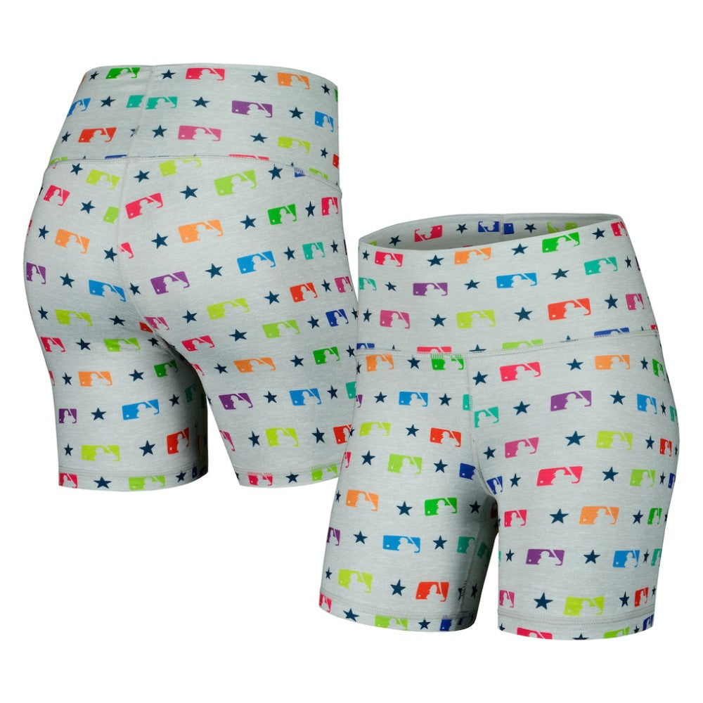 MLB Merchandise Terez Women's TLC Rainbow Shorts - Gray Shorts
