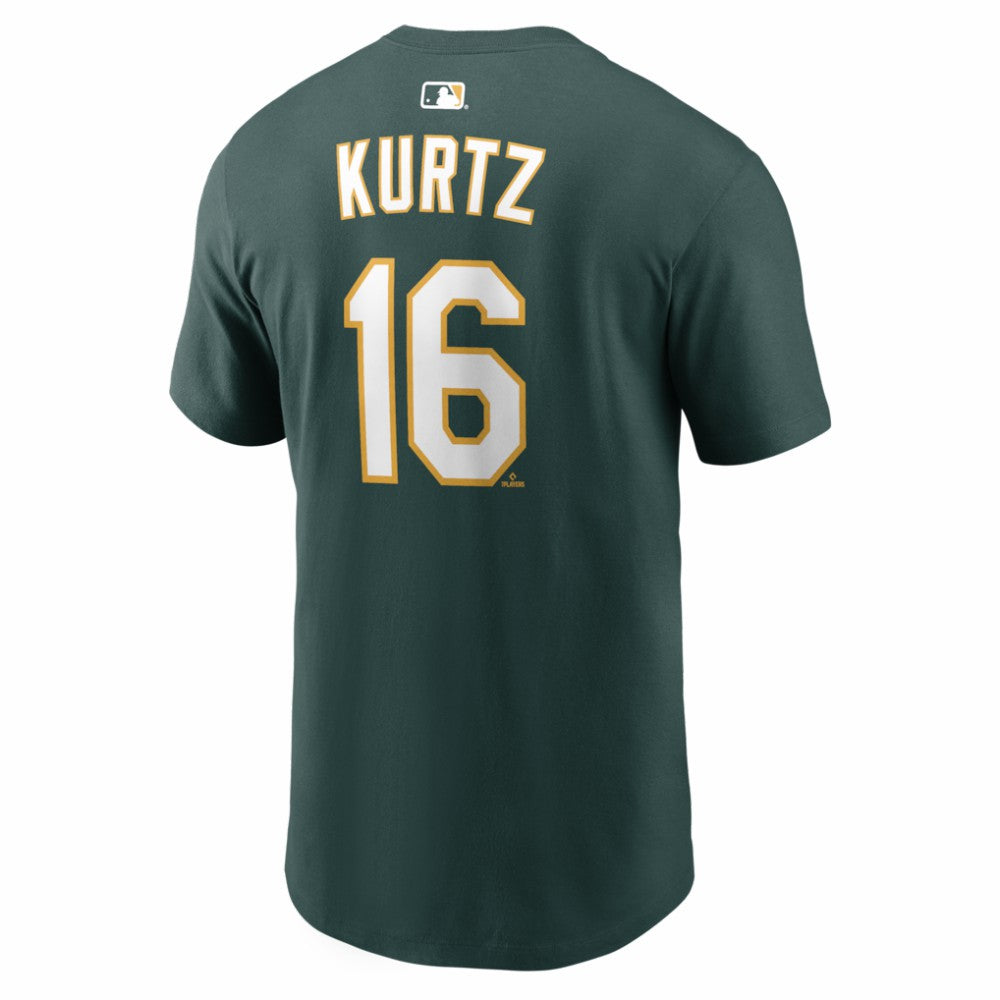 Nick Kurtz Athletics Nike Name & Number T-Shirt - Green T-shirts