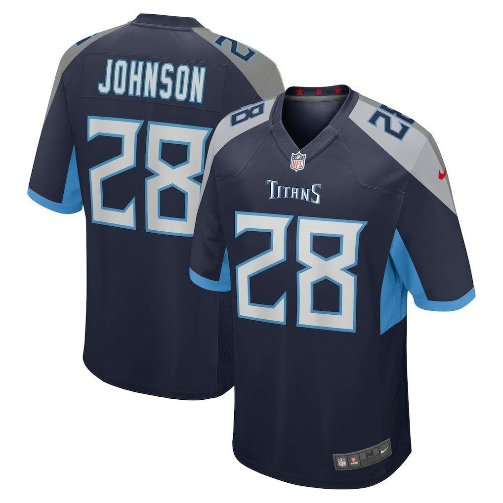 Chris Johnson Tennessee Titans Retired Player Game Jersey Navy