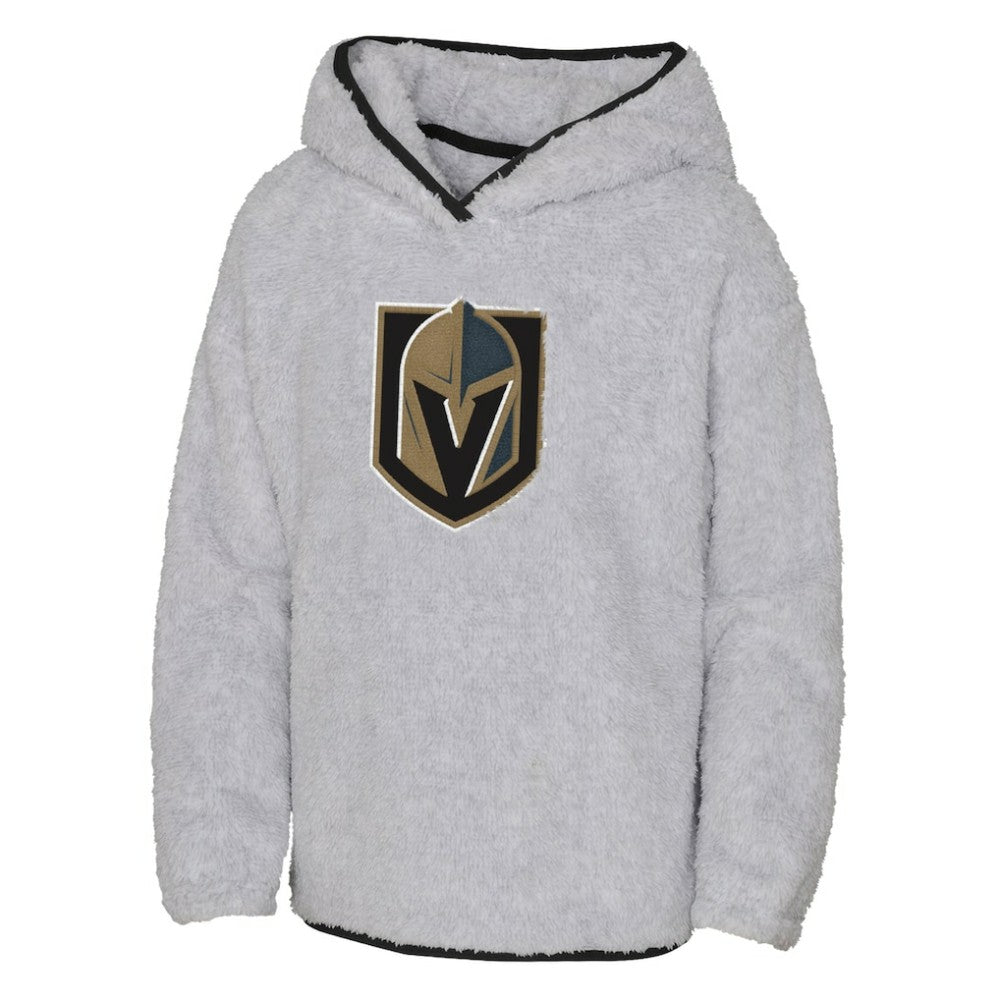 NHL Vegas Golden Knights Girls Youth Ultimate Teddy Fleece Pullover Hoodie - Heather Gray