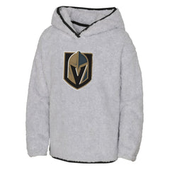 NHL Vegas Golden Knights Girls Youth Ultimate Teddy Fleece Pullover Hoodie - Heather Gray