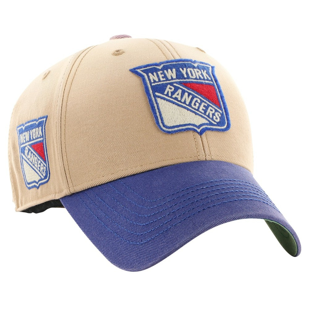 NHL New York Rangers '47 Dusted Sedgwick MVP Adjustable Hat - Khaki/Blue