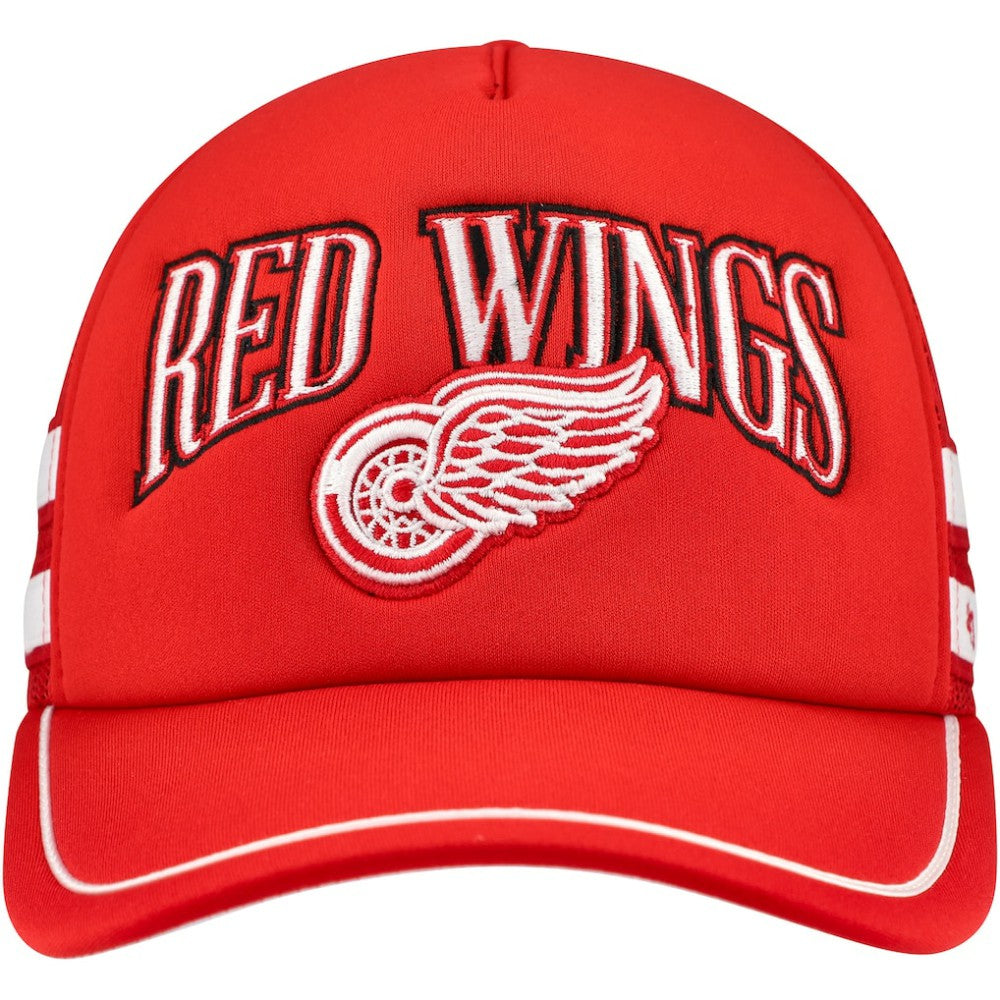 NHL Detroit Red Wings '47 Sideband Stripes Trucker Snapback Hat - Red
