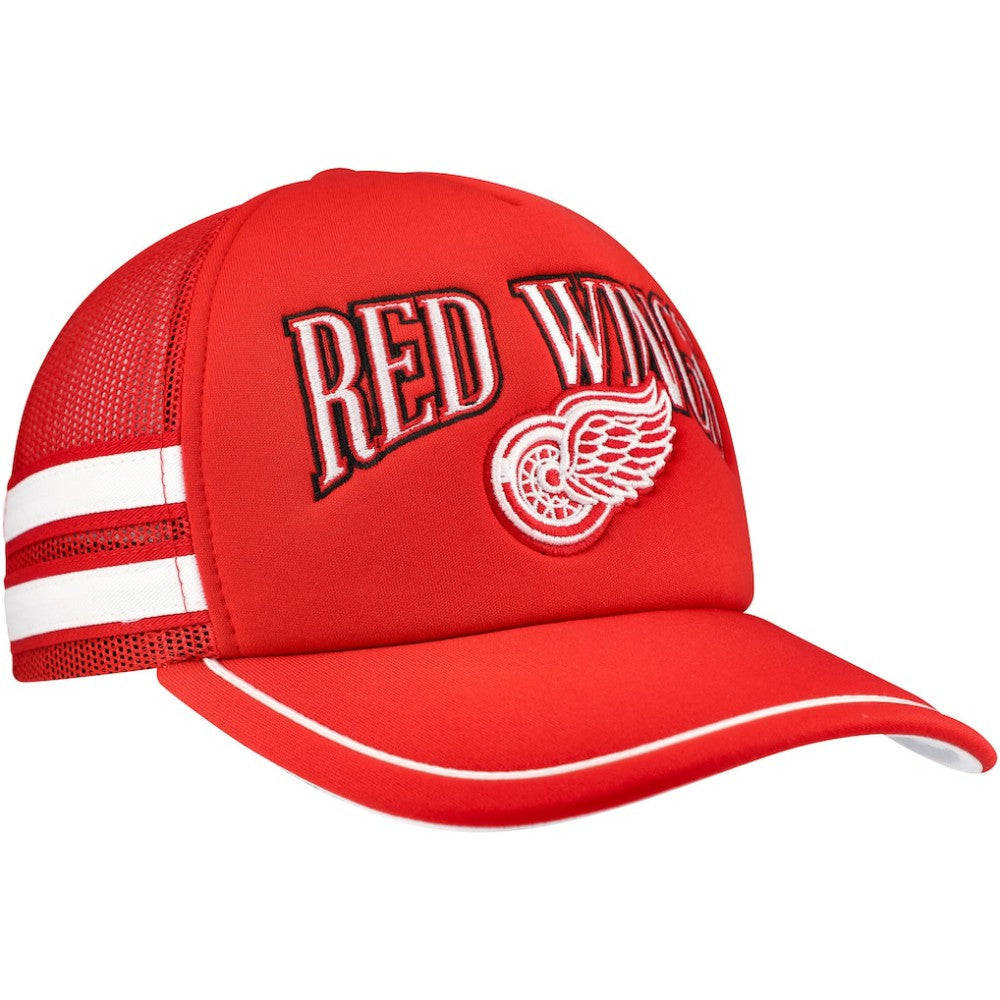 NHL Detroit Red Wings '47 Sideband Stripes Trucker Snapback Hat - Red