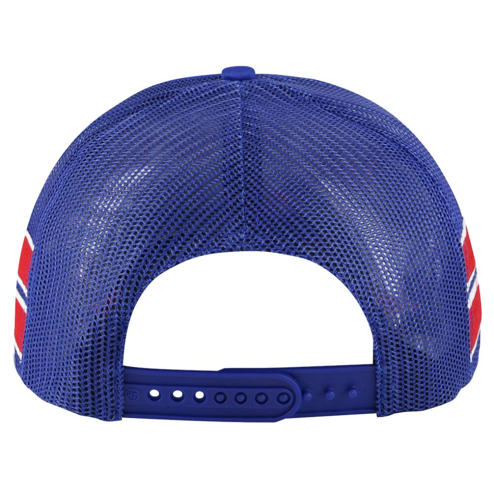 NHL New York Rangers '47 Sideband Stripes Trucker Snapback Hat - Blue