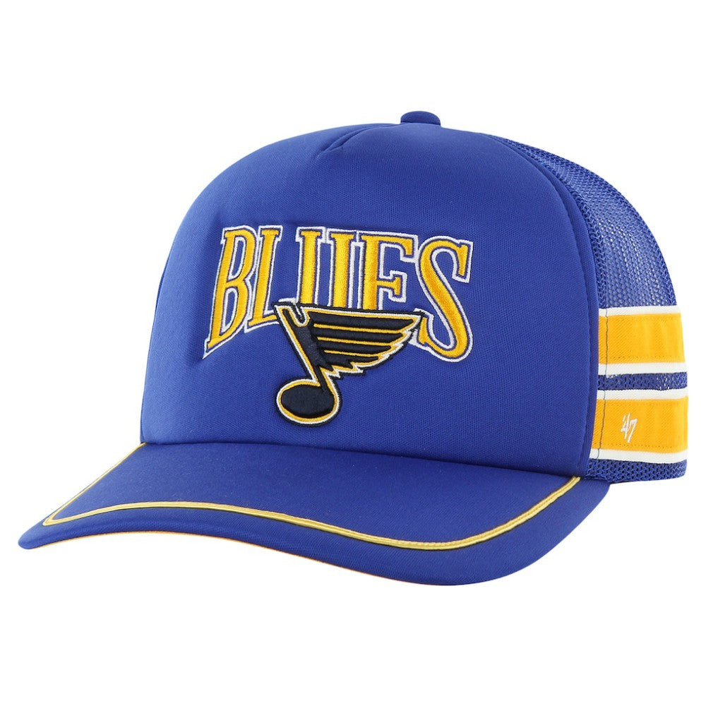 NHL St. Louis Blues '47 Sideband Stripes Trucker Snapback Hat - Blue