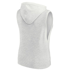 Dallas Cowboys Women's Lounge Script Sleeveless V-Neck Pullover Hoodie Oatmeal