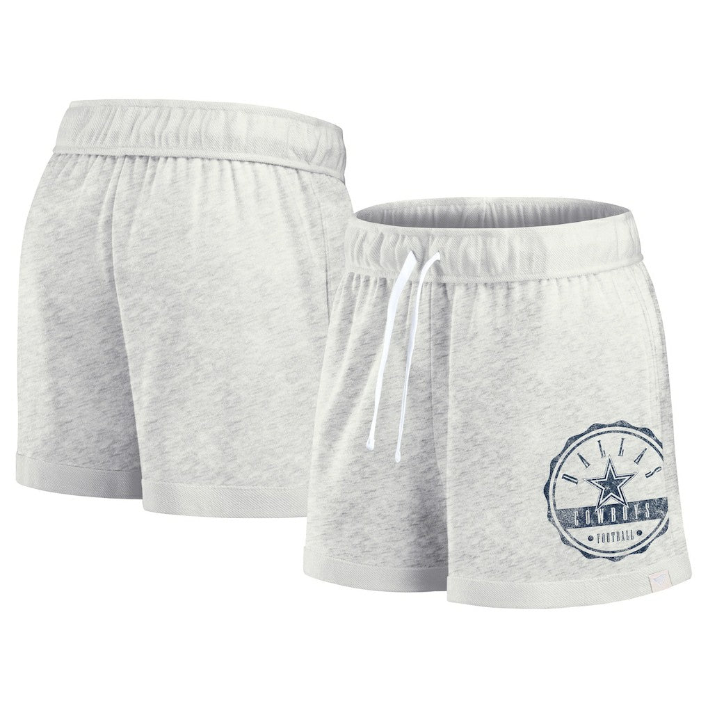 Dallas Cowboys Women's Vintage Badge Shorts Oatmeal