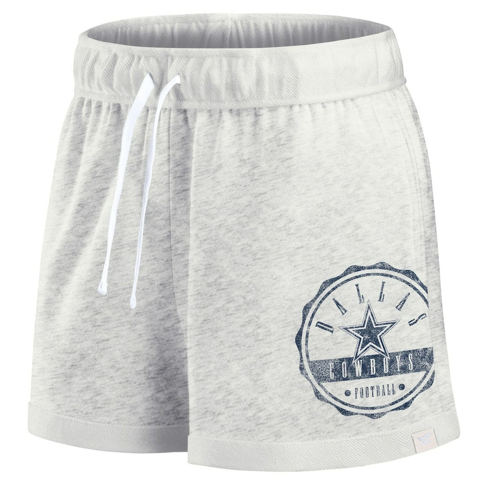 Dallas Cowboys Women's Vintage Badge Shorts Oatmeal