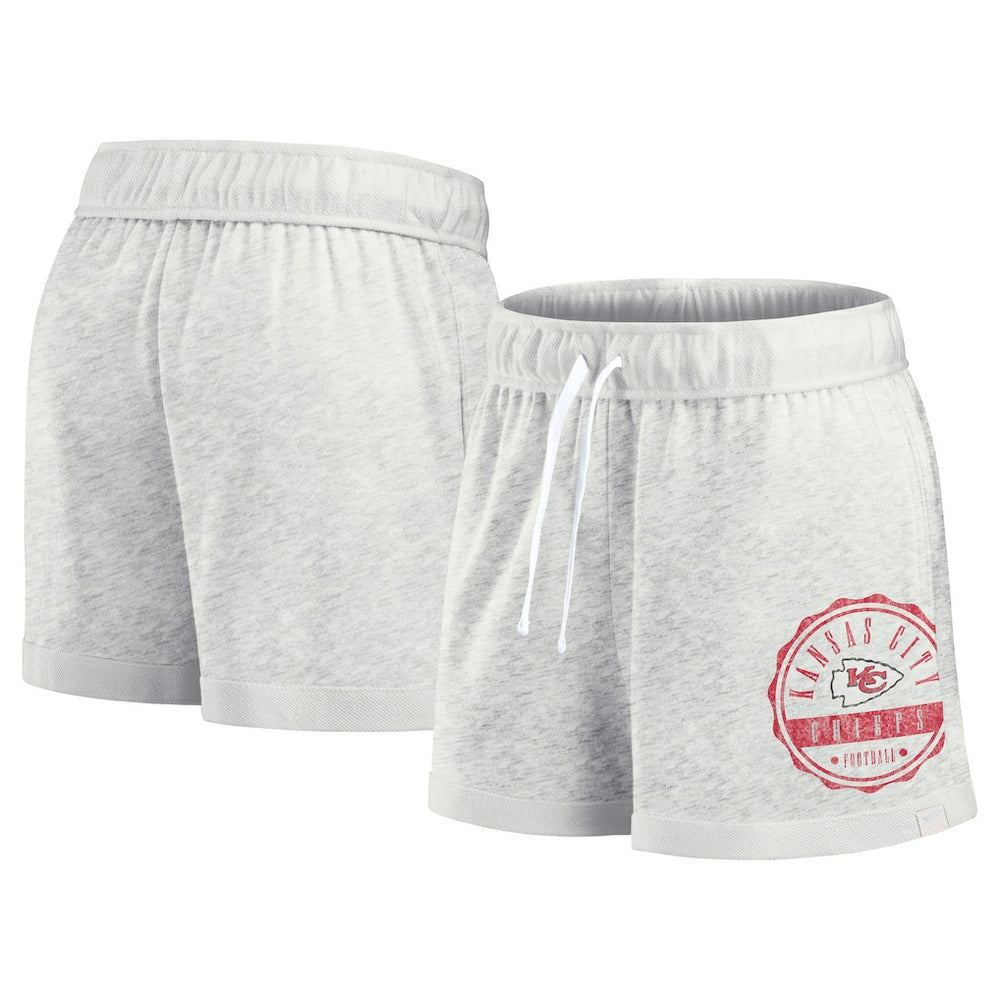 Kansas City Chiefs Women's Vintage Badge Shorts Oatmeal