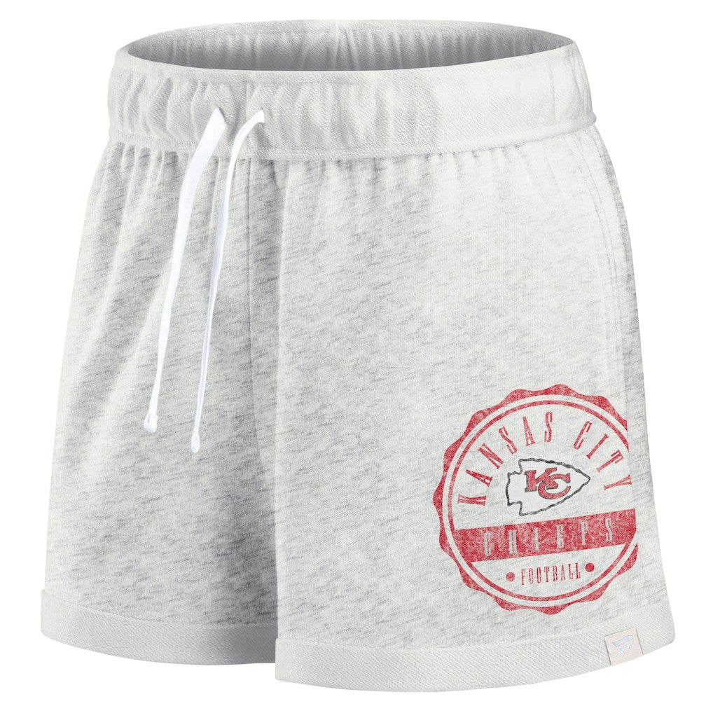 Kansas City Chiefs Women's Vintage Badge Shorts Oatmeal