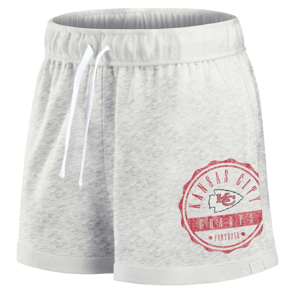 Kansas City Chiefs Women's Vintage Badge Shorts Oatmeal