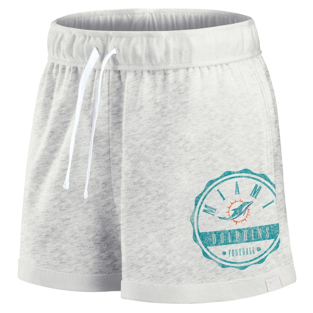 Miami Dolphins Women's Vintage Badge Shorts Oatmeal