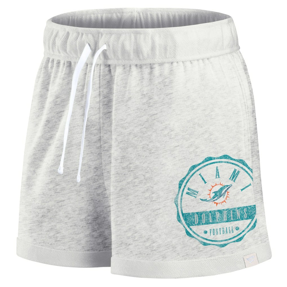 Miami Dolphins Women's Vintage Badge Shorts Oatmeal
