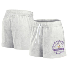 Minnesota Vikings Women's Vintage Badge Shorts Oatmeal