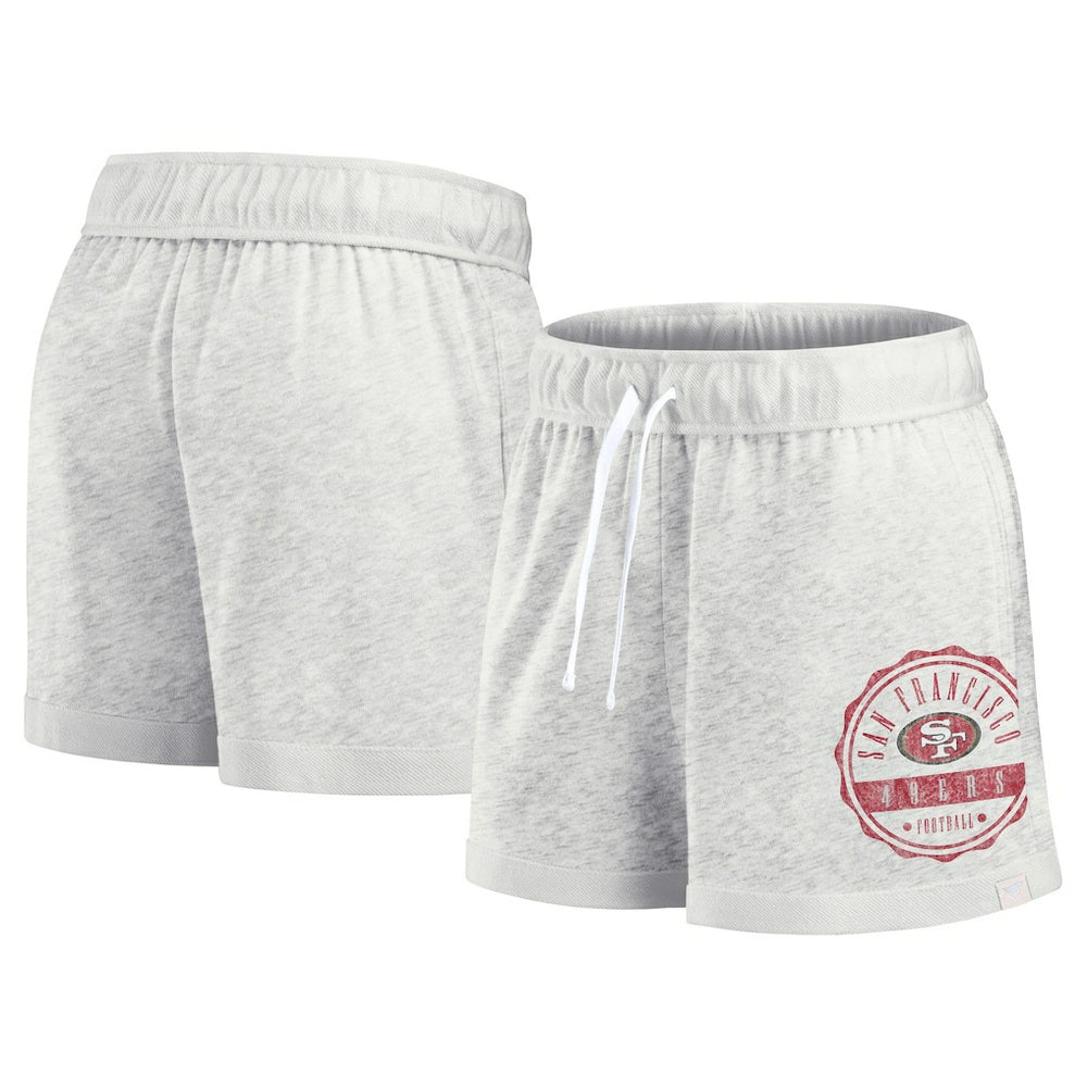San Francisco 49ers Women's Vintage Badge Shorts Oatmeal