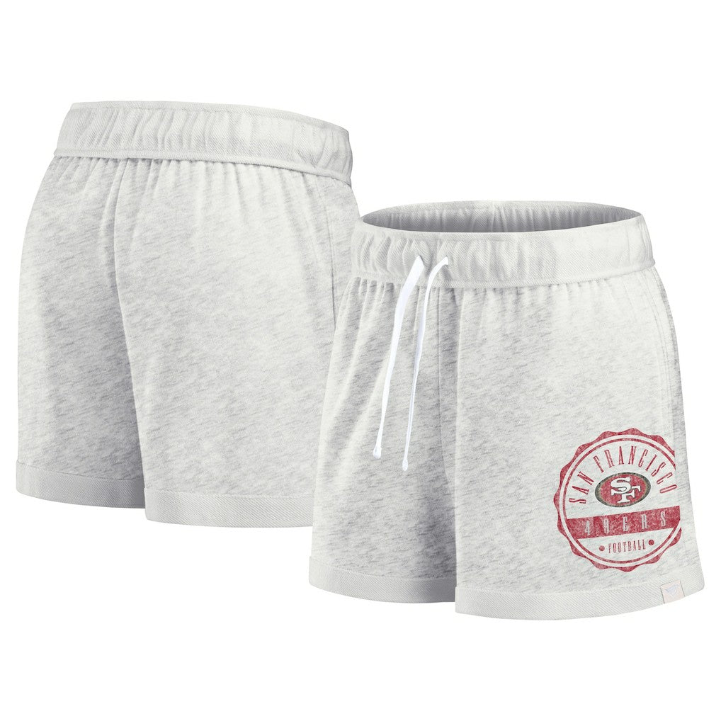 San Francisco 49ers Women's Vintage Badge Shorts Oatmeal