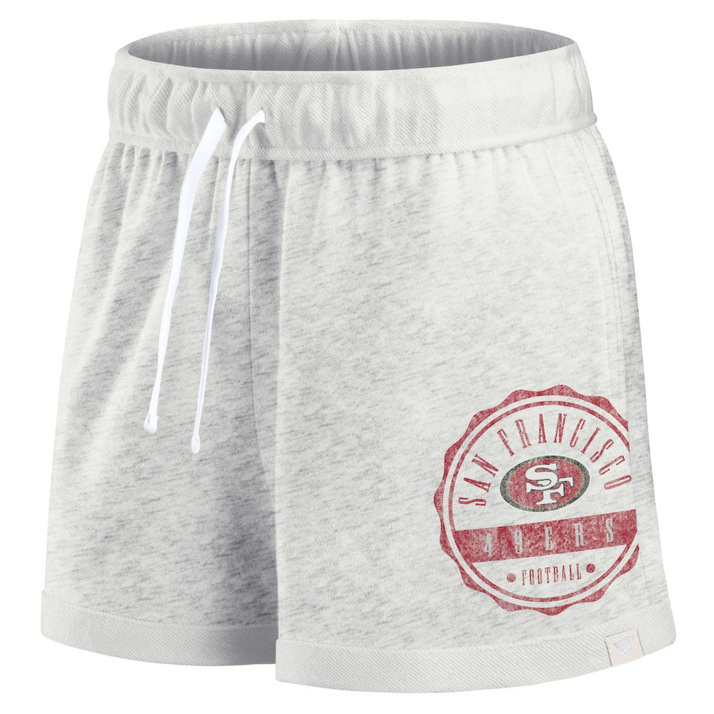 San Francisco 49ers Women's Vintage Badge Shorts Oatmeal