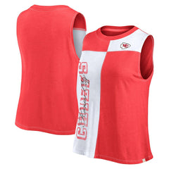 Kansas City Chiefs FanaticsWomen's Script Color Block Tank Top Red/White