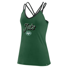 New York Jets Women's Go For It Strappy Crossback Tank Top Green