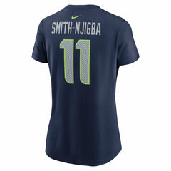 Jaxon Smith-Njigba Seattle Seahawks Women's Super Bowl LX Patch Name & Number T-Shirt College Navy