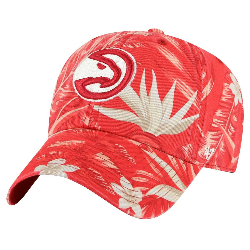 Atlanta Hawks '47 Tropicalia Floral Clean Up Adjustable Hat Red