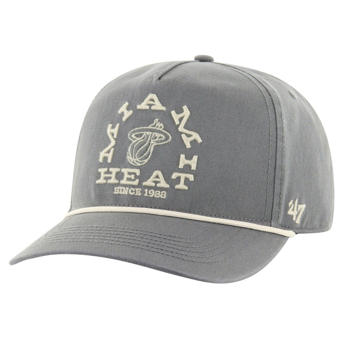Miami Heat '47 Canyon Ranchero Hitch Adjustable Hat Charcoal