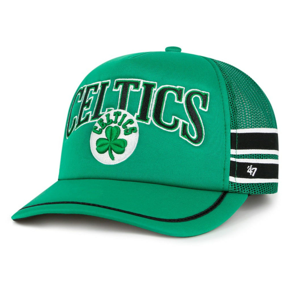 Boston Celtics '47 Sidebrand Stripes Trucker Adjustable Hat Kelly Green