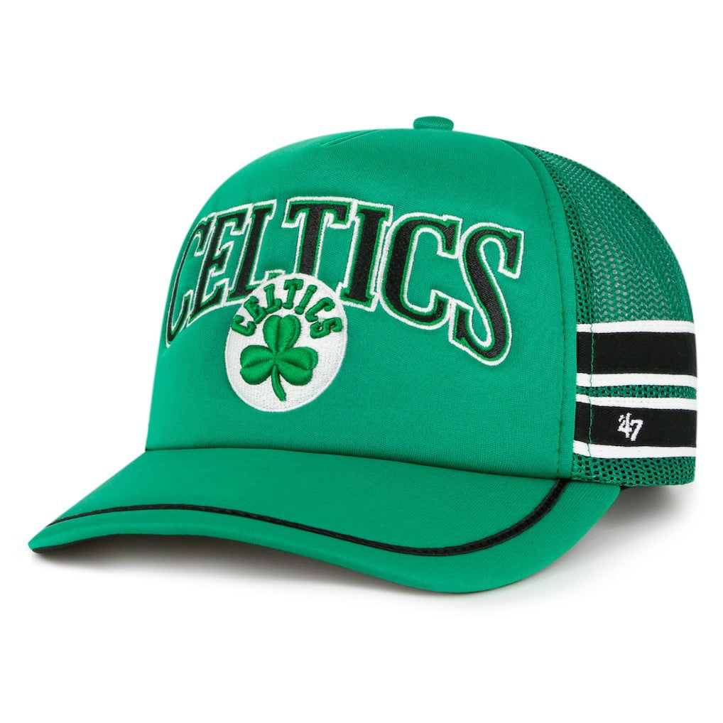 Boston Celtics '47 Sidebrand Stripes Trucker Adjustable Hat Kelly Green